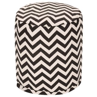 Chevron Pouf