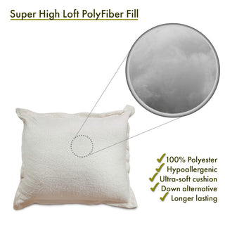 Solid Cream Sherpa Floor Pillow